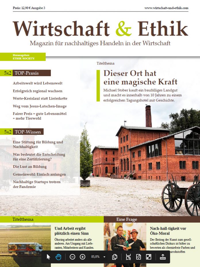Wirtschaft & Ethik Magazin - Landgut Stober